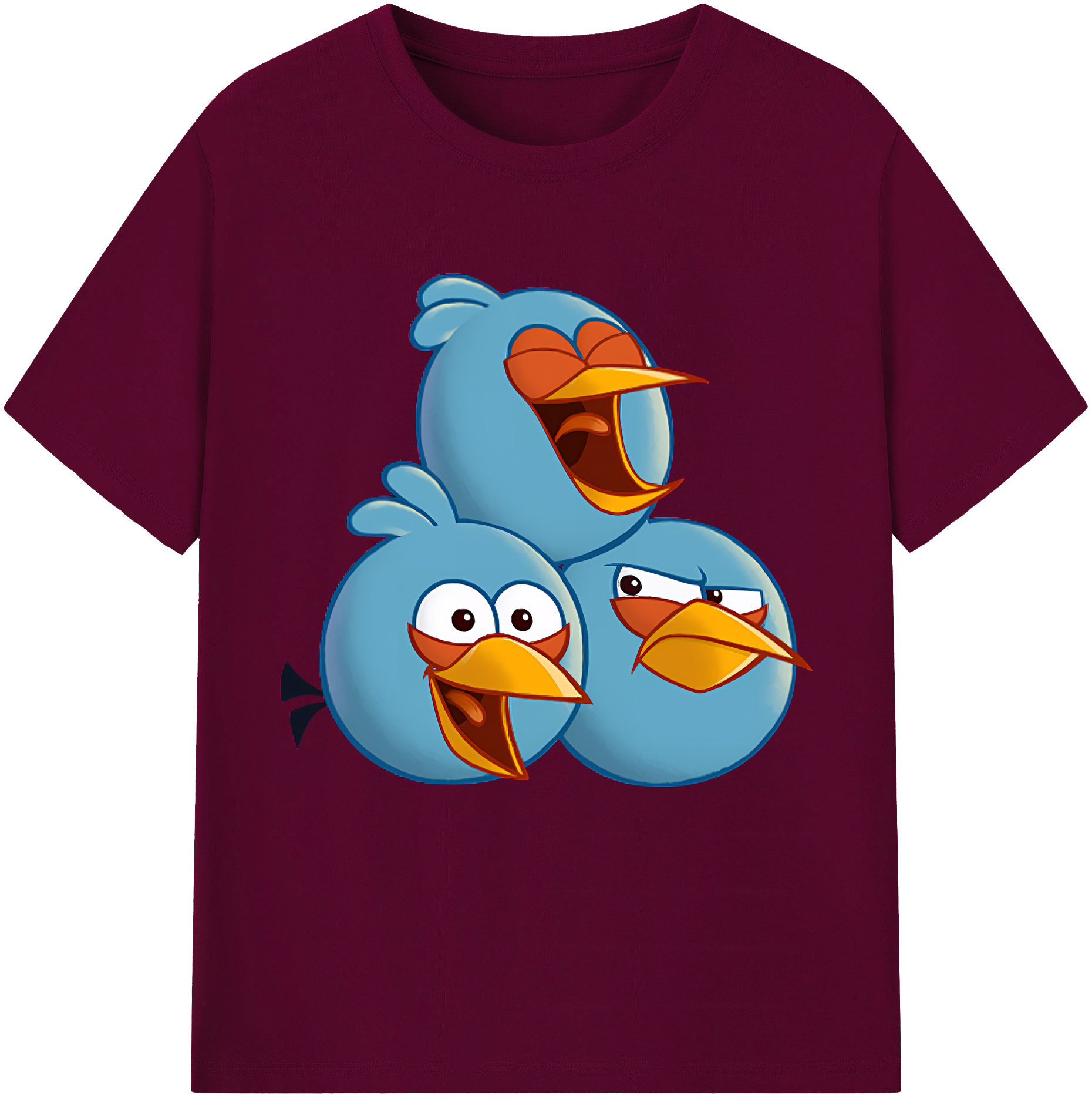 （画像用） Angry Birds アングリーバード レディースカジュアルプリントTシャツ（綿100％）